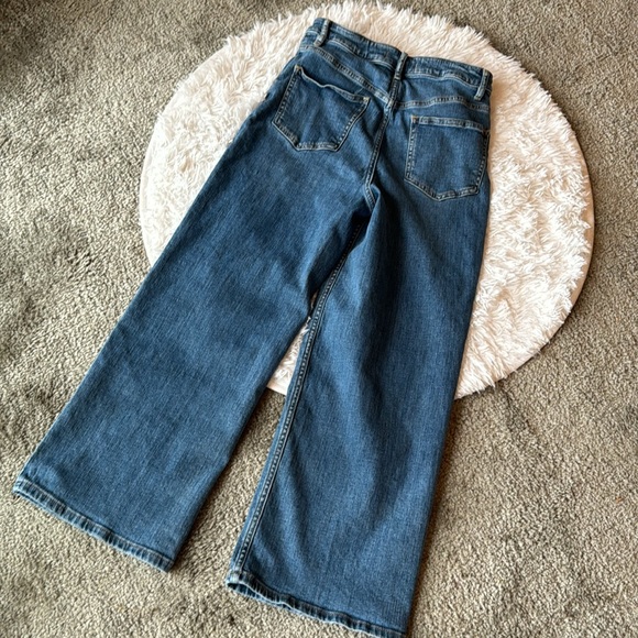 Free People Cropped High Rise Flare Button Fly Jeans - Picture 6 of 6